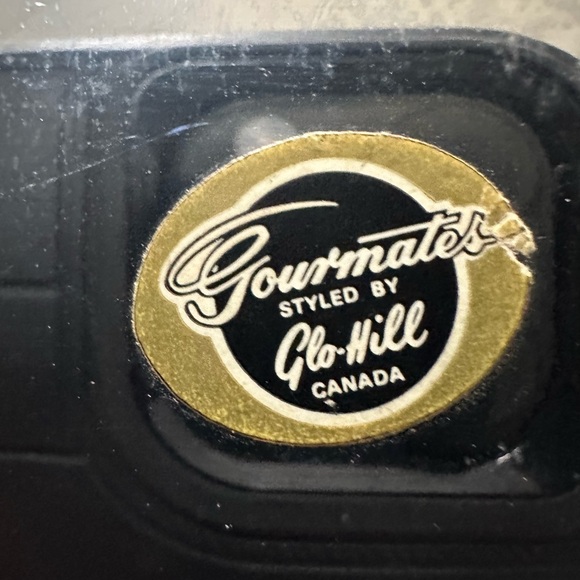 Vintage Gourmates by Glo Hill Canada Chrome Tray w/ Red Bakelite Handles & Feet - Picture 3 of 4